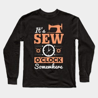 Funny Sewing Sewer Design Long Sleeve T-Shirt